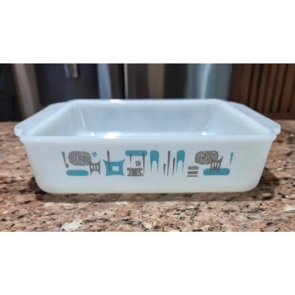 MCM Atomic Blue Heaven Square Baker Brownie Pan 8 x 8 EUC